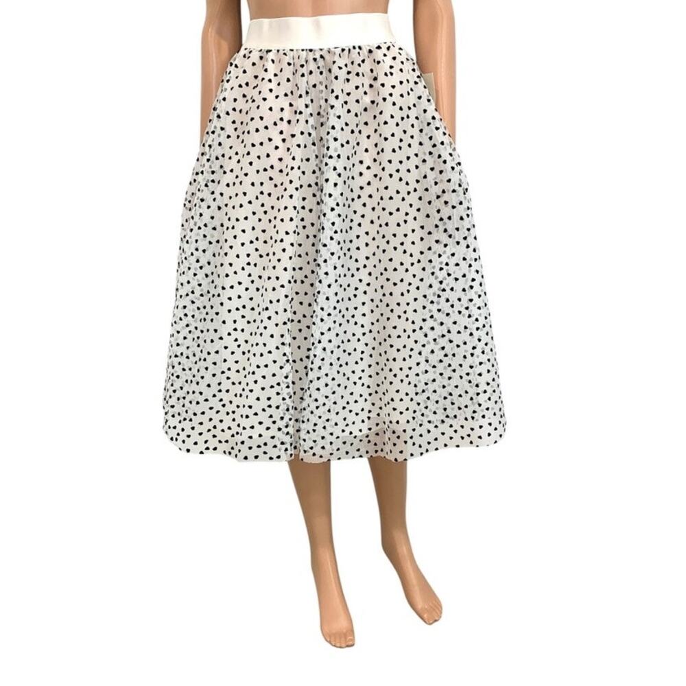 A New Day large tulle midi A line skirt velvet heart SK2 3391